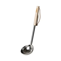 Serving Utensils^ERNST sauce ladle with wooden handle, Wood Beige