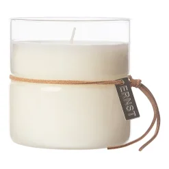 Scented Candles & Diffusers^ERNST scented candle in glass with band Ø8 cm, Time to do nothing TransparentWhite