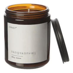 Scented Candles & Diffusers^ERNST scented candle in glass with lid Ø7.2 cm, Forest lily BrownBlackWhite