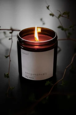 Scented Candles & Diffusers^ERNST scented candle in glass with lid Ø7.2 cm, Forest lily BrownBlackWhite