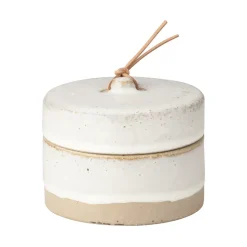 Hot ERNST storage jar with lid natur, 8 cm Beige