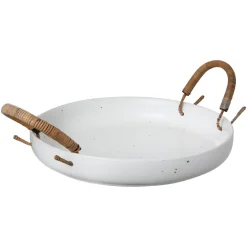Discount ERNST tray with handle , Ø25 cm White