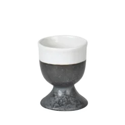 Best Broste Copenhagen Esrum egg cup, 6.5 cm BlackWhite