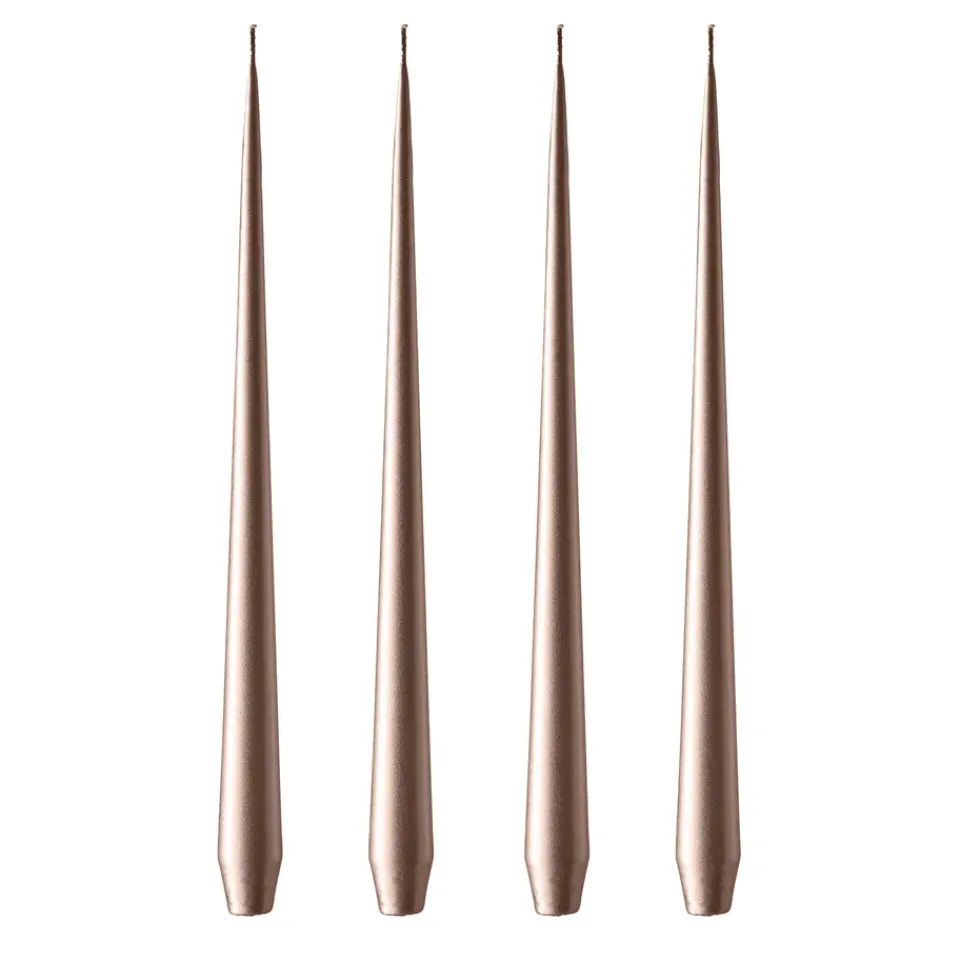 Candles^Ester & erik candle 32 cm 4-pack metalic, Champagne Beige
