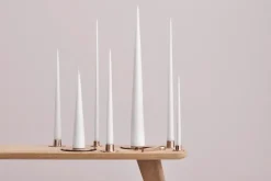 Candles^Ester & erik chandelier 37 cm 2-pack lacquered, Pure 31-0 White