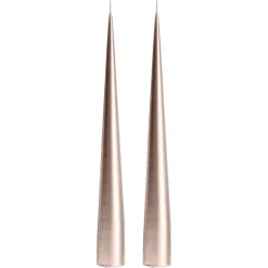 Clearance Ester & erik cone candles 34 cm 2-pack metallic, Champagne 94 Gold-coloured