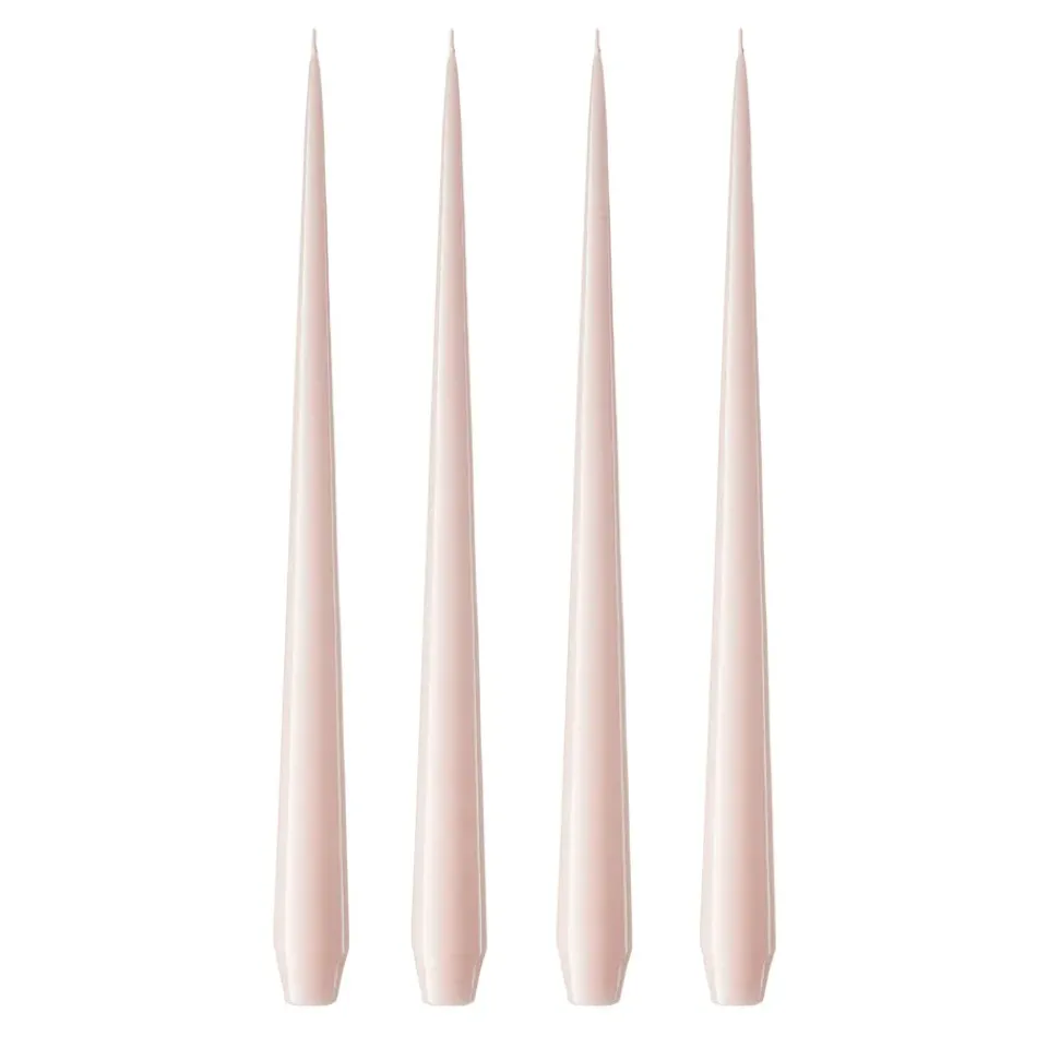 Candles^Ester & erik light 4-pack lacquered, Rosewater 51-0, 32 cm Pink
