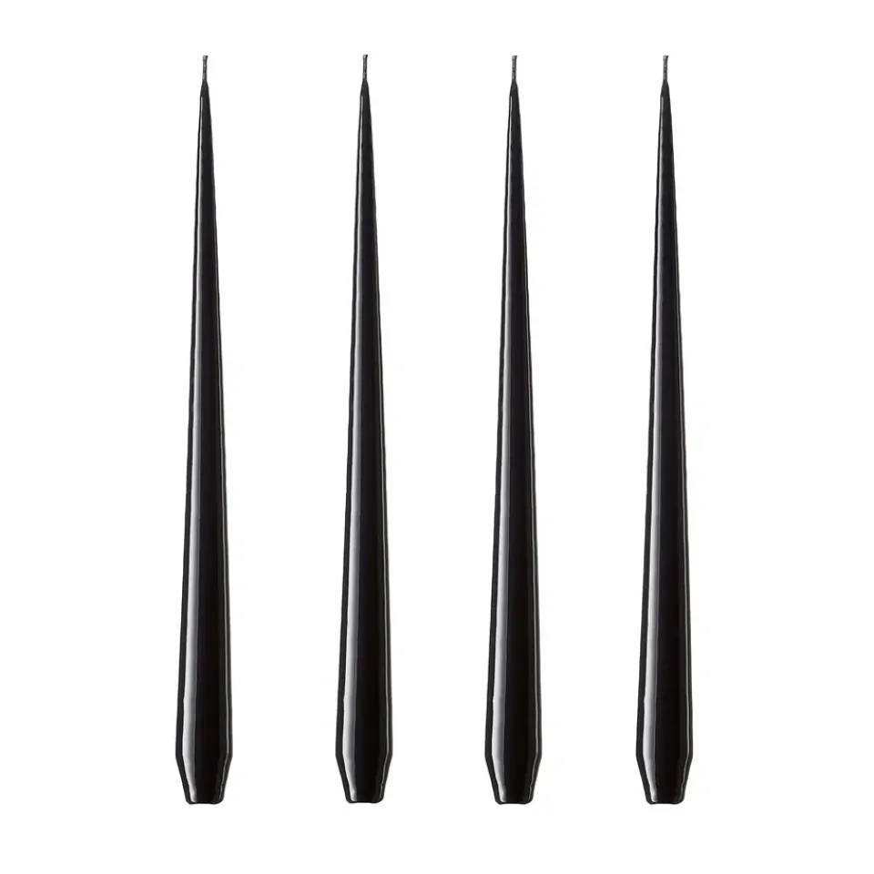 Candles^Ester & erik light 4-pack lacquered, Raw , 32 cm Black