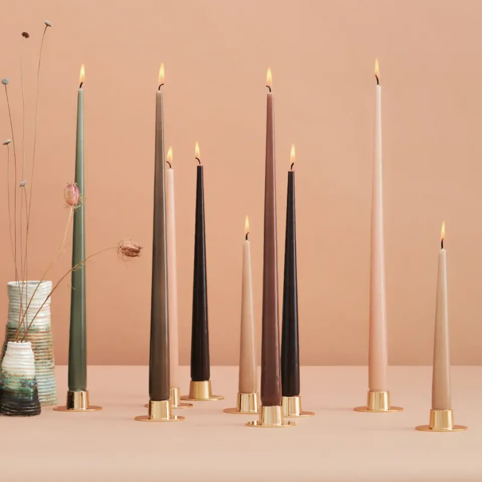 Candles^Ester & erik light 4-pack lacquered, Raw , 32 cm Black