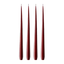 Candles^Ester & erik light 4-pack lacque, Deep wine 44/2, 42 cm Red