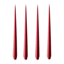 Candles^Ester & erik light 4-pack matte, winter berry, 32 cm Red