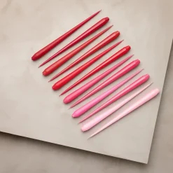Candles^Ester & erik light 4-pack matte, winter berry, 32 cm Red