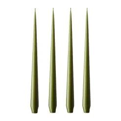 Candles^Ester & erik light 4-pack matte, olive glow, 42 cm Green