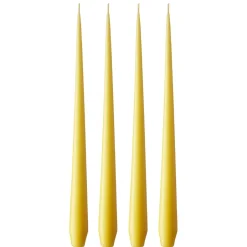 Candles^Ester & erik light 4-pack matte, Lemon drop 15, 42 cm Yellow