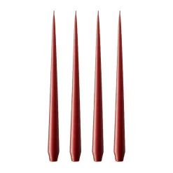 Candles^Ester & erik light 4-pack matte, aged rust, 32 cm Red