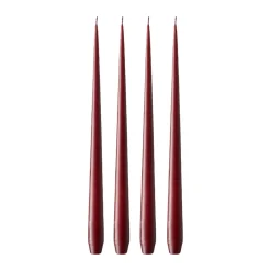 Candles^Ester & erik light 4-pack matte, Deep wine 44/2, 42 cm Red