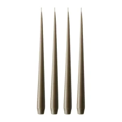 Candles^Ester & erik light 4-pack matte, Caviar 77, 32 cm Grey