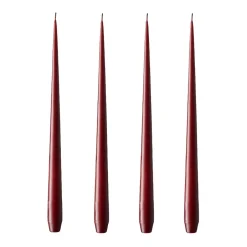 Candles^Ester & erik light 4-pack matte, Wine, 32 cm Red