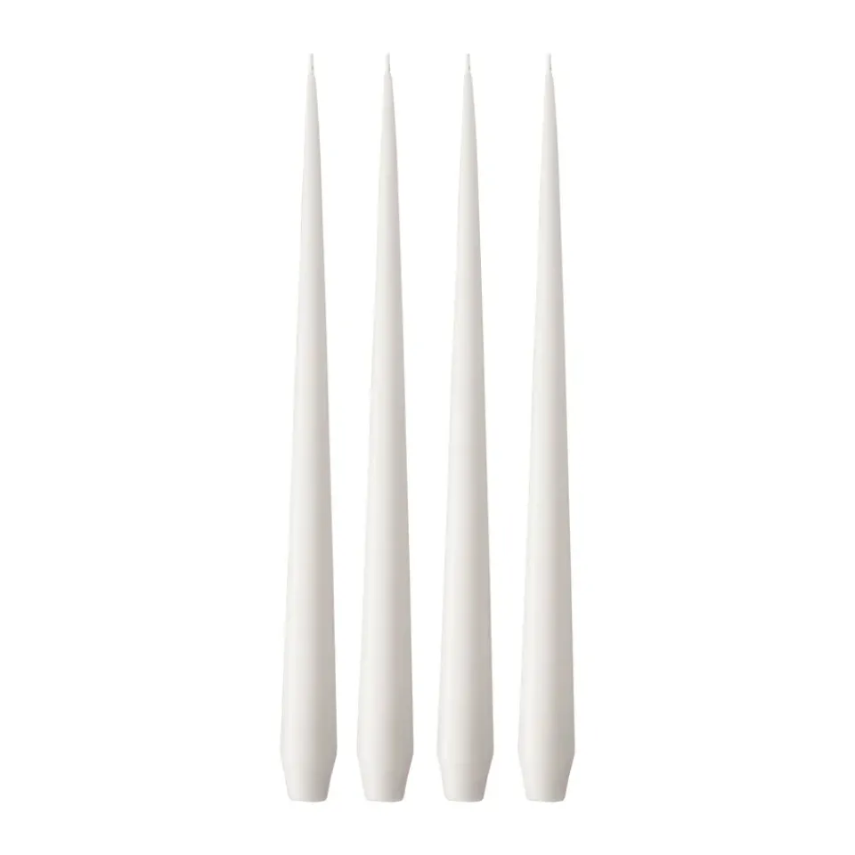 Candles^Ester & erik light 4-pack matte, ash 21, 32 cm White