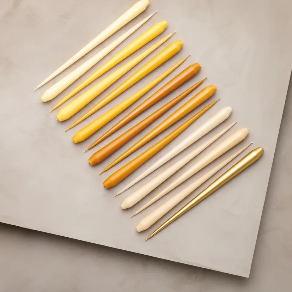 Candles^Ester & erik light 4-pack matte, Buttermilk 17, 32 cm Yellow