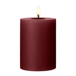 Best Ester & erik pillar candle LED, 44/2 Deep Wine, 10 cm Red