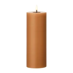 Discount Ester & erik pillar candle LED, 23 Raw Toffee, 20 cm Brown