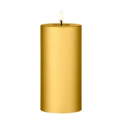 Discount Ester & erik pillar candle LED, 90 Gold Metallic, 15 cm Gold-coloured