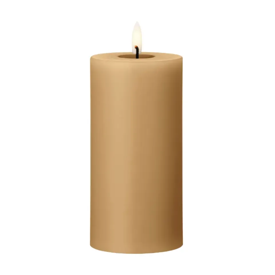 Led-Candles^Ester & erik pillar candle LED, 27 Almond butter, 15 cm Brown