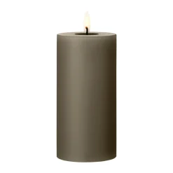 Led-Candles^Ester & erik pillar candle LED, 77 Caviar, 15 cm Brown