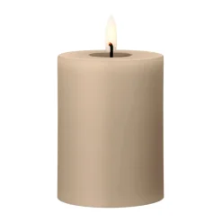 Best Ester & erik pillar candle LED, 18 Nougat Note, 10 cm Beige
