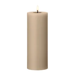 Online Ester & erik pillar candle LED, 18 Nougat Note, 20 cm Beige