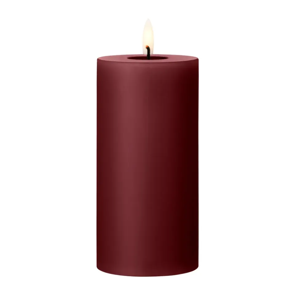 Outlet Ester & erik pillar candle LED, 44/2 Deep Wine, 15 cm Red
