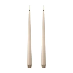 Clearance Ester & erik taper candle LED 2-pack, 11 Ice Latte , 30 cm Beige