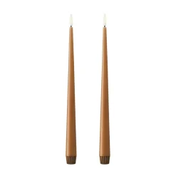 Best Ester & erik taper candle LED 2-pack, 23 Raw Toffee , 30 cm Brown
