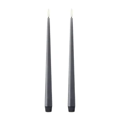 Discount Ester & erik taper candle LED 2-pack, 74 Dark Slate , 30 cm Grey
