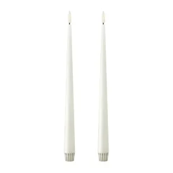 Discount Ester & erik taper candle LED 2-pack, 10 Silky , 30 cm White