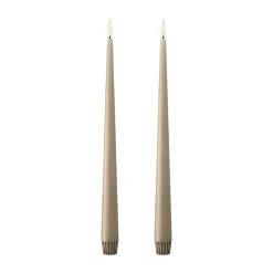 Outlet Ester & erik taper candle LED 2-pack, 18 Nougat note , 30 cm Beige
