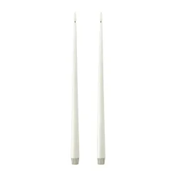 Led-Candles^Ester & erik taper candle LED 2-pack, 10 Silky, 40 cm White