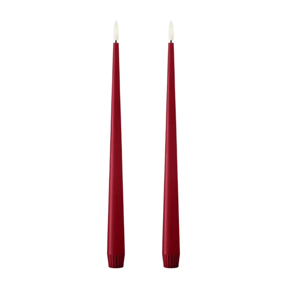Clearance Ester & erik taper candle LED 2-pack, 36 Winter Berry , 30 cm Red