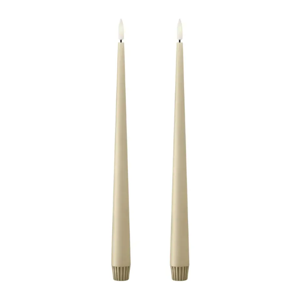 Led-Candles^Ester & erik taper candle LED 2-pack, 14 Pale ginger , 30 cm Orange