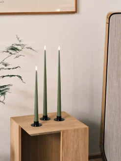Hot Ester & erik taper candle LED 2-pack, 70 Soil , 30 cm Green