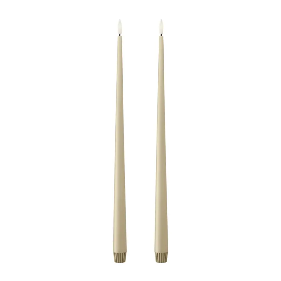 Led-Candles^Ester & erik taper candle LED 2-pack, 14 Pale ginger, 40 cm Orange
