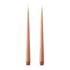 Led-Candles^Ester & erik taper candle LED 2-pack, 20 Rosy caramel , 30 cm Pink