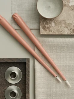 Led-Candles^Ester & erik taper candle LED 2-pack, 20 Rosy caramel , 30 cm Pink