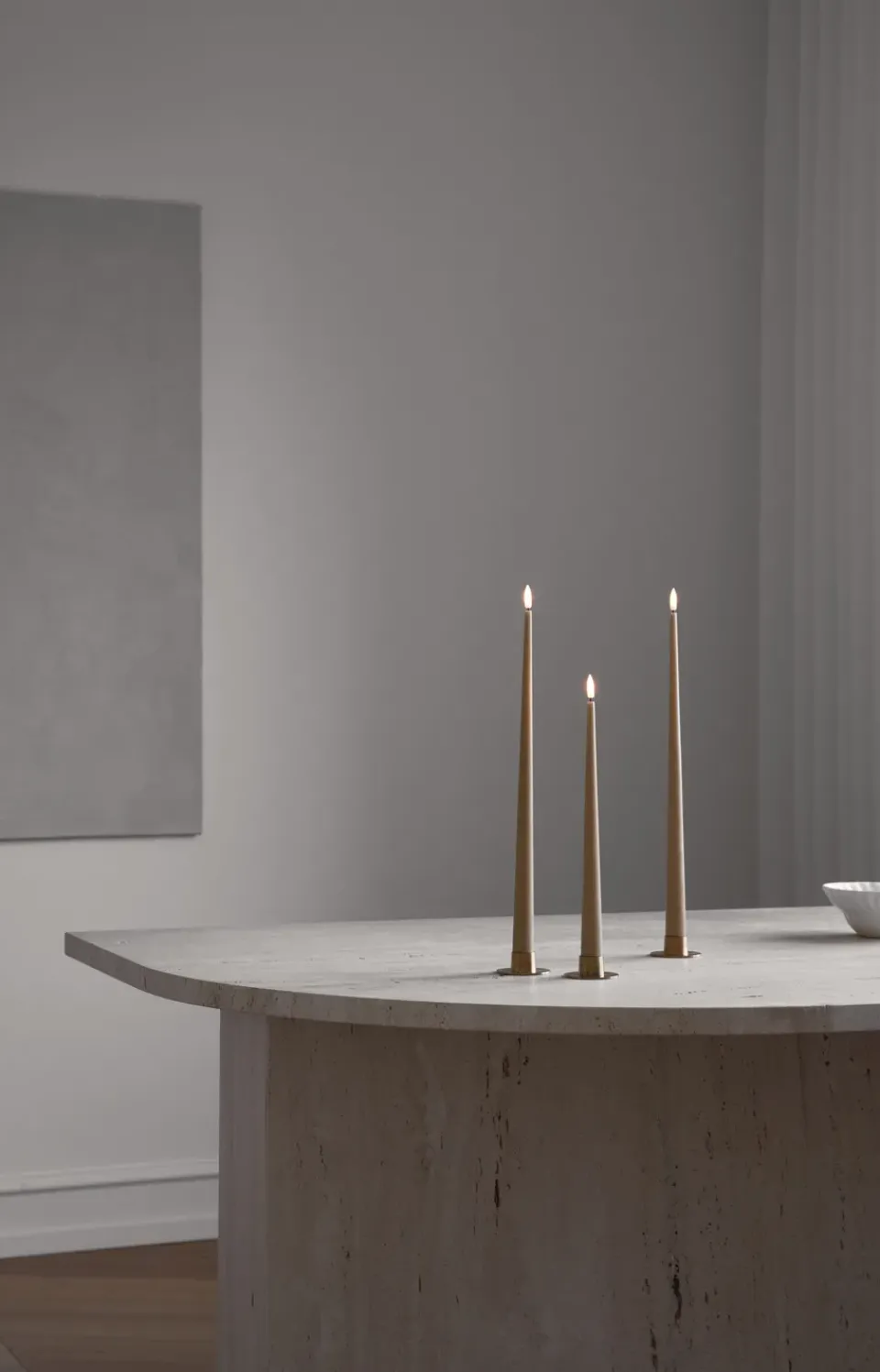 Led-Candles^Ester & erik taper candle LED 2-pack, 20 Rosy caramel , 30 cm Pink