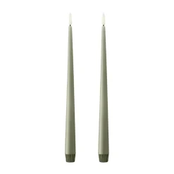 Ester & erik taper candle LED 2-pack, 69 Artichoke , 30 cm Green