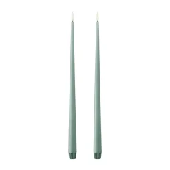 Ester & erik taper candle LED 2-pack, 67 Jade stone, 40 cm Green