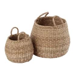 Storage Baskets^Dixie Esther storage basket with handle 2-pack, Natural Beige
