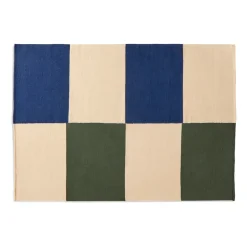 Outlet HAY Ethan Cook Flat Works rug 170x240 cm, Peach green check BlueGreenBeige