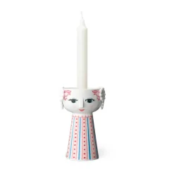 Tea Light Holders, Lanterns & Candle Dishes^Bjørn Wiinblad Eva candlestick 14 cm, Red